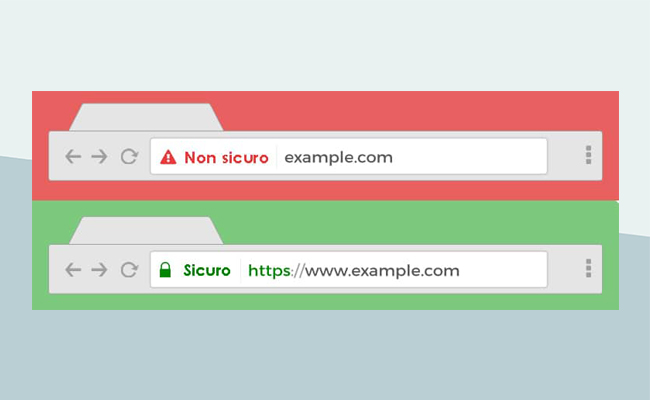sito sicuro e non sicuro